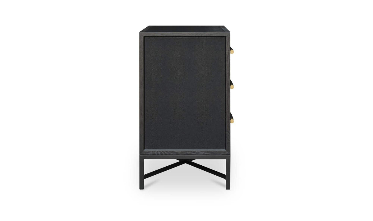 Moravia Chest in Black, side profile