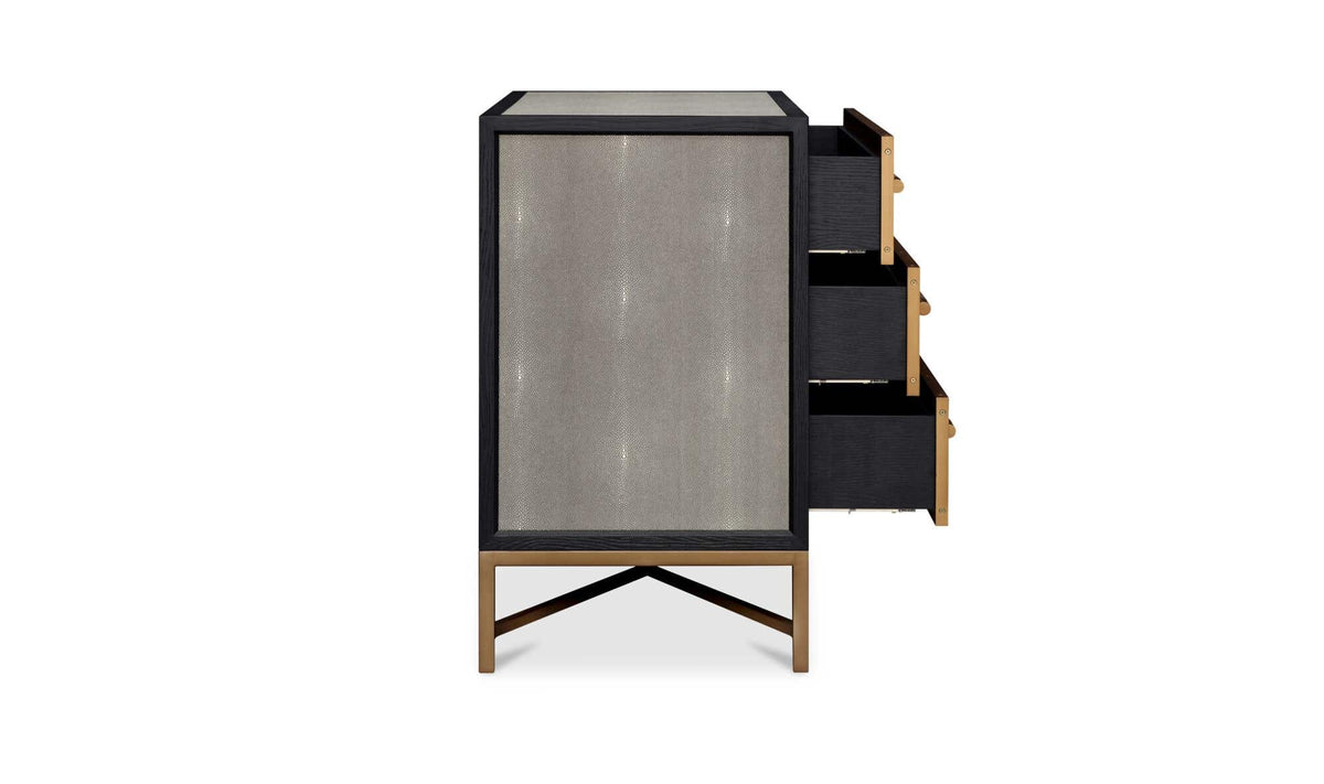 Moravia Chest in Grey, side profile, view 2