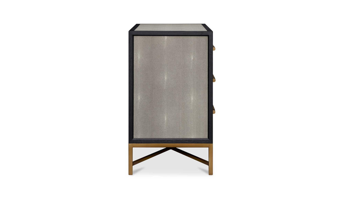 Moravia Chest in Grey, side profile