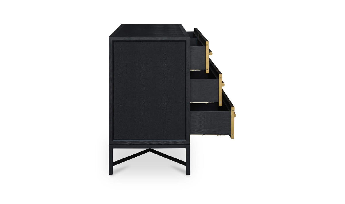 Moravia Dresser in Black, side profile, view 2