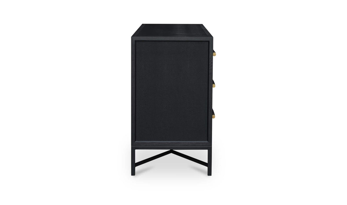 Moravia Dresser in Black, side profile