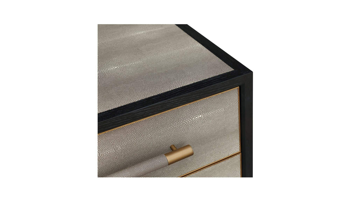 Moravia Dresser in Grey, shagreen patterned pu detail, view 4