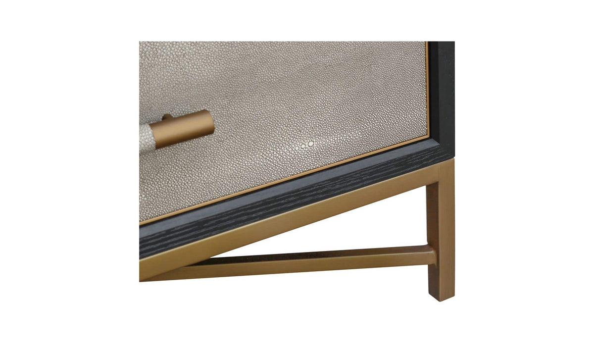 Moravia Dresser in Grey, shagreen patterned pu detail, view 5
