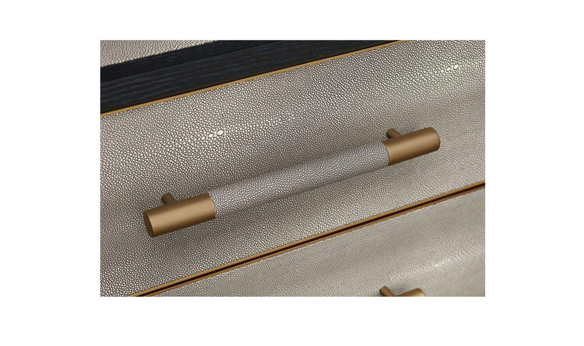 Moravia Dresser in Grey, shagreen patterned pu detail, view 3