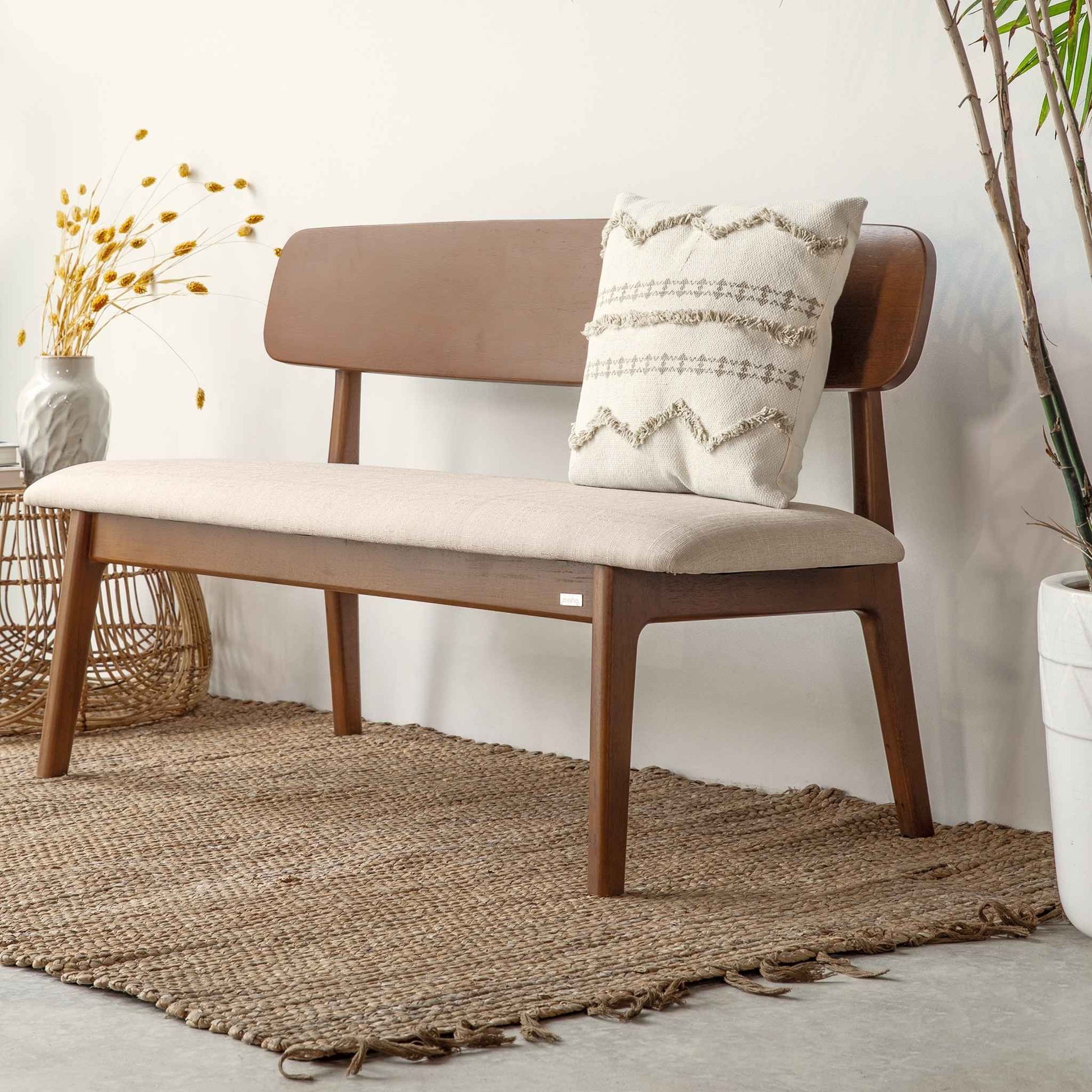 Vline 601 Natural Rubberwood Dining Bench - Altera