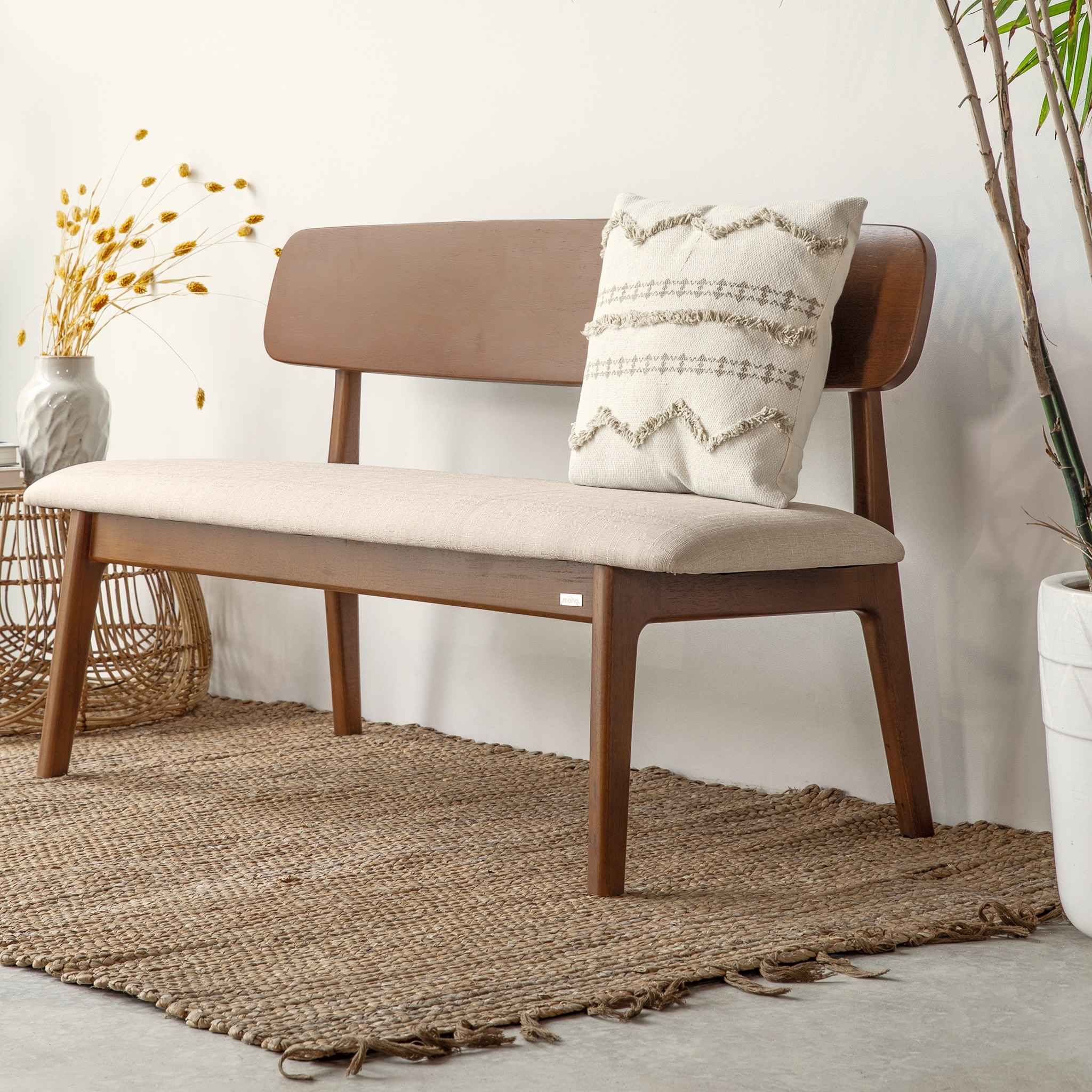 Vline 601 Natural Rubberwood Dining Bench - Altera