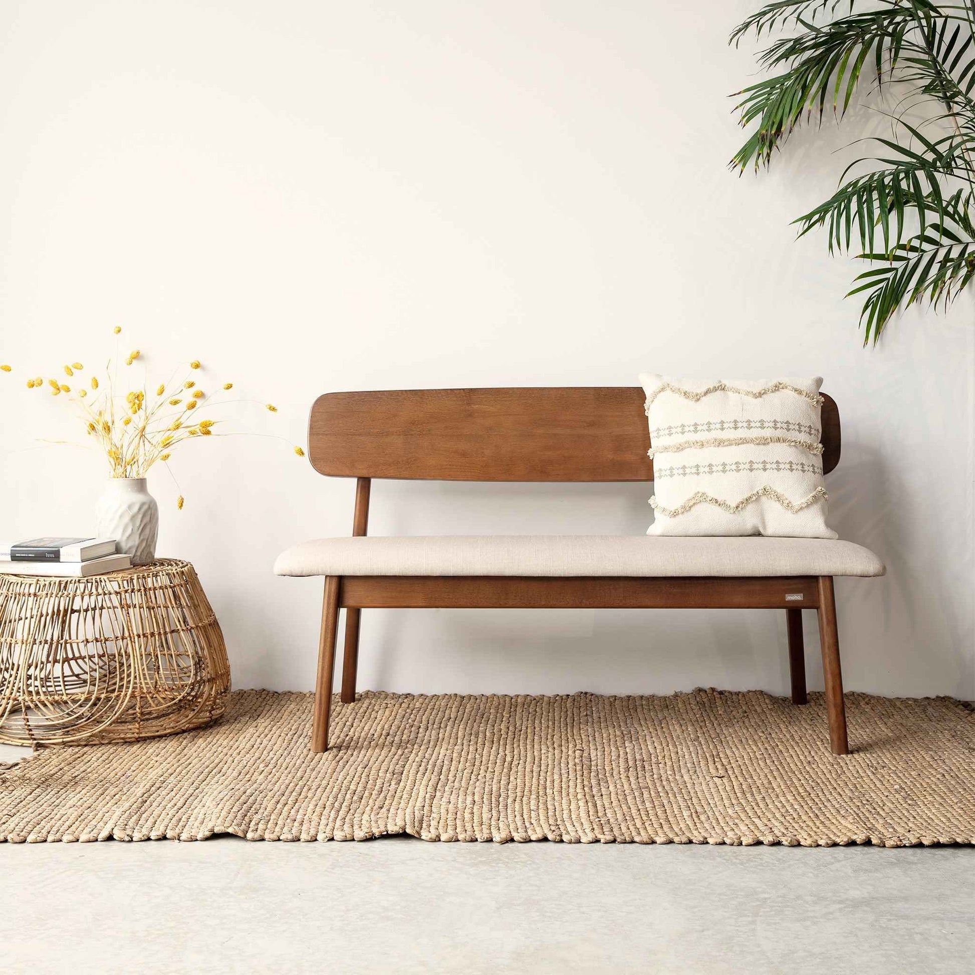 Vline 601 Natural Rubberwood Dining Bench - Altera