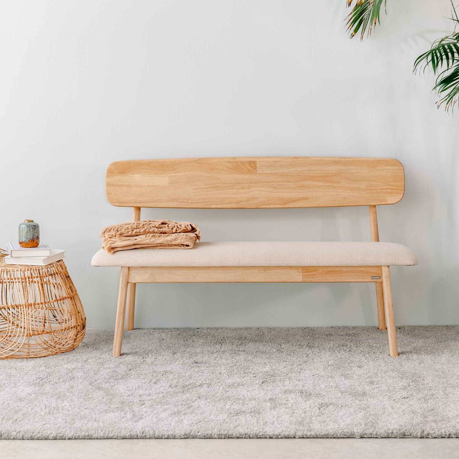 Vline 601 Natural Rubberwood Dining Bench - Altera