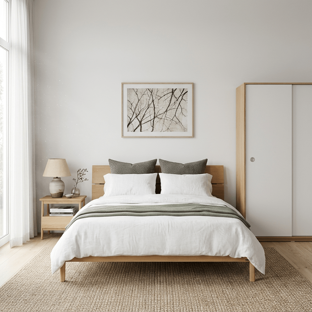 Vline Vienna Bedroom Combo: Sliding Wardrobe and Bed - Altera