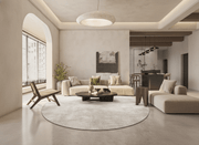 Wabi-Sabi Natural Tone Circular Wool Carpet