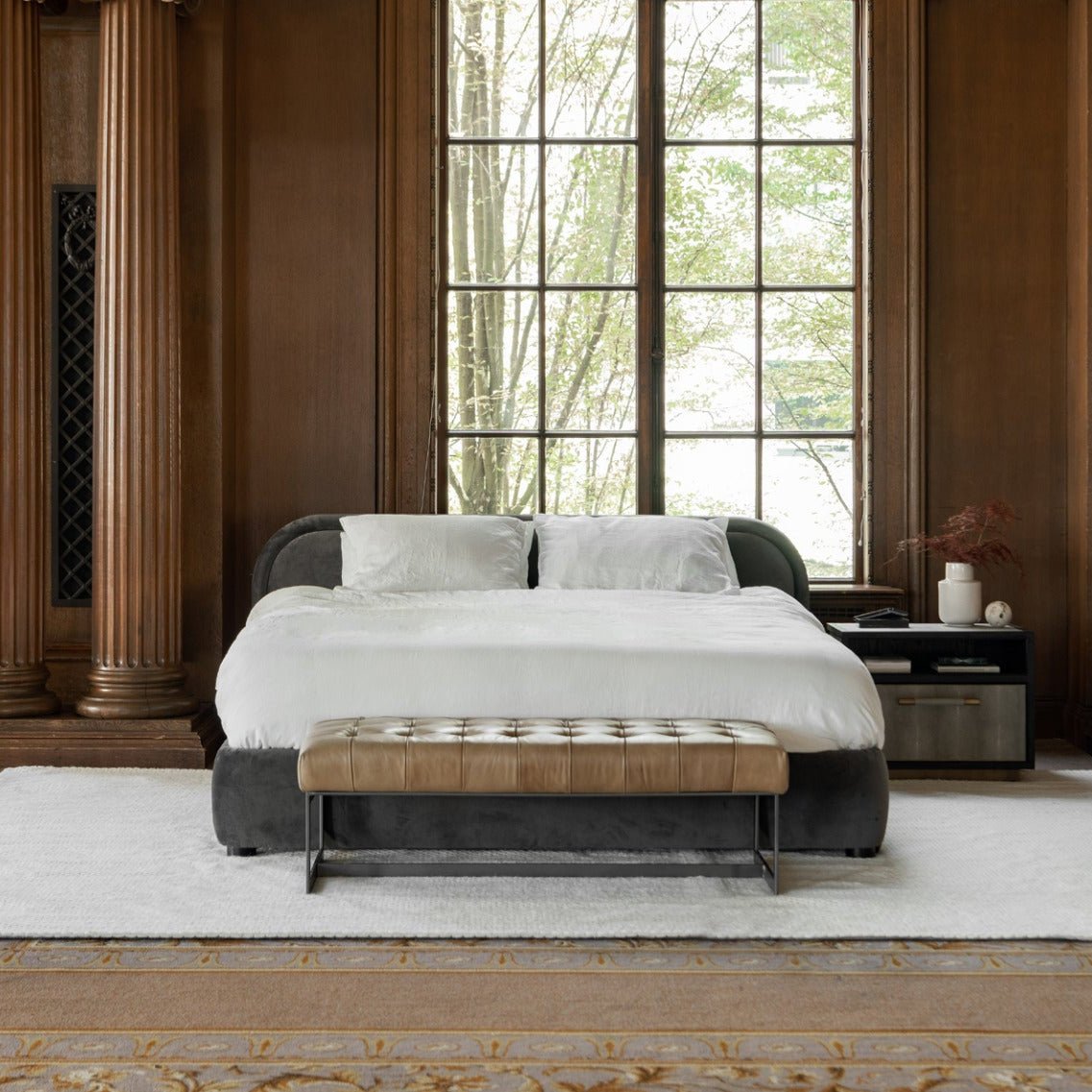 Wesley Leather Bench - Altera