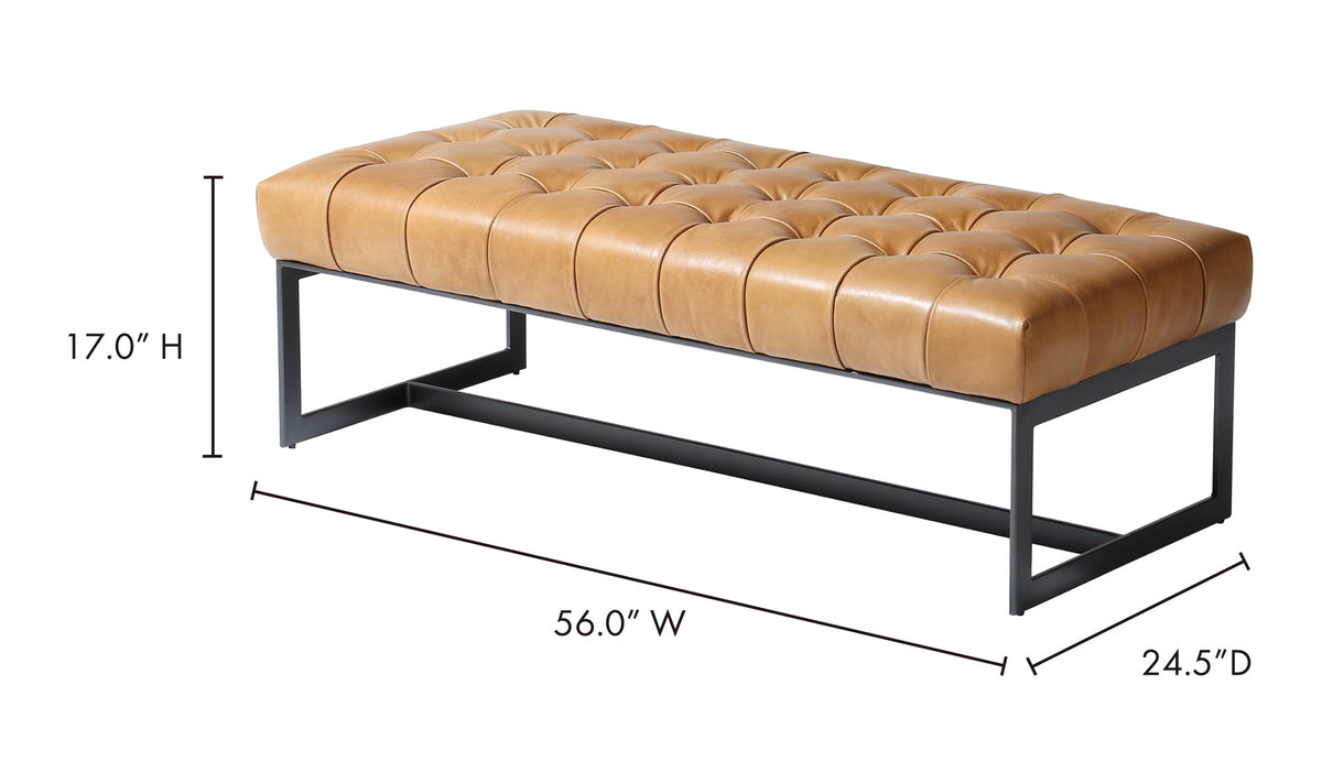 Wesley Leather Bench - Altera
