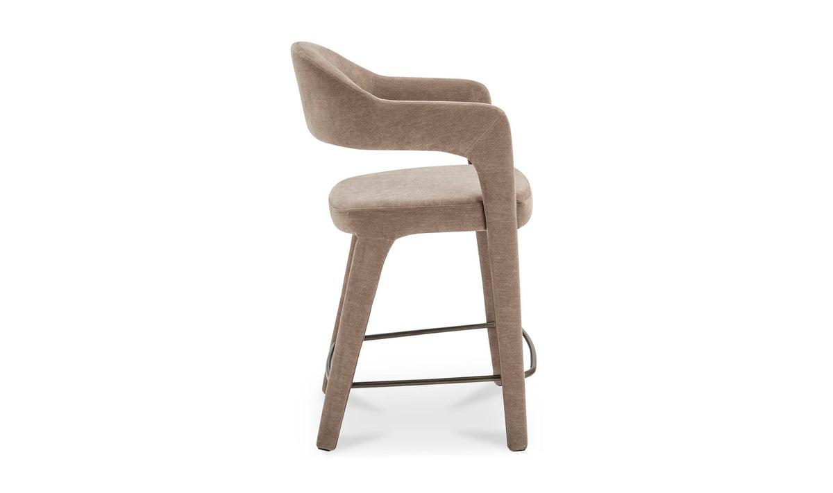 Massa Counter Stool in Camel, side profile