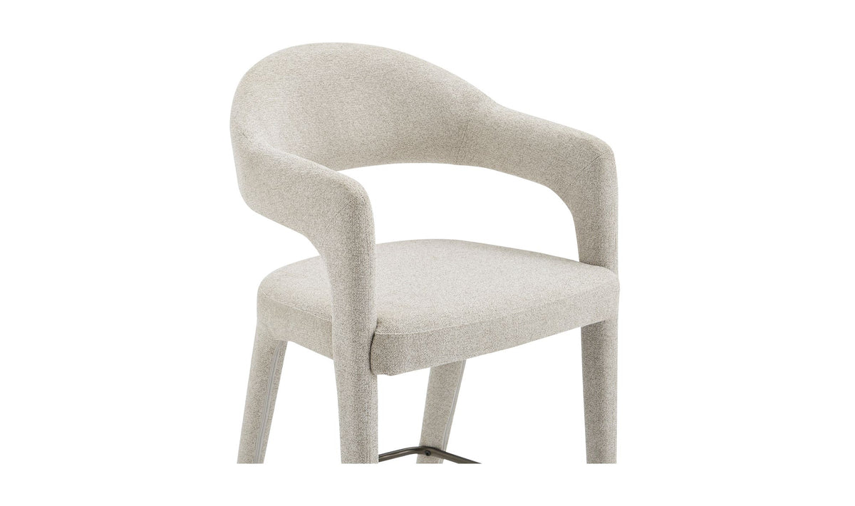 Massa Counter Stool in Beige, polyester detail, view 2