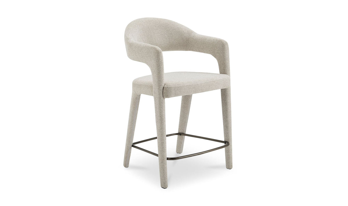 Massa Counter Stool in Beige, polyester detail