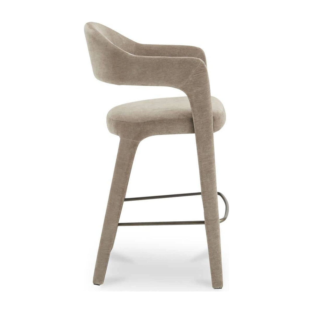 Massa Bar Stool in Camel, side profile