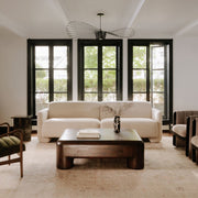 Redruth Coffee Table in Dark Brown — styled in a living room