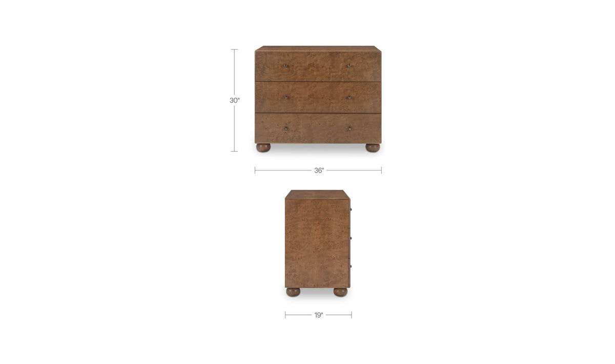 Ystad 3 Drawer Nightstand - Altera