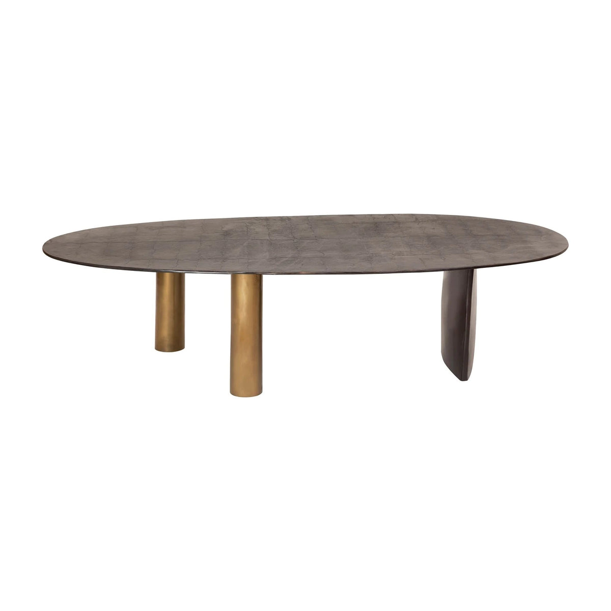 Nyborg Coffee Table in Black, aluminum top and, 62½" × 30"
