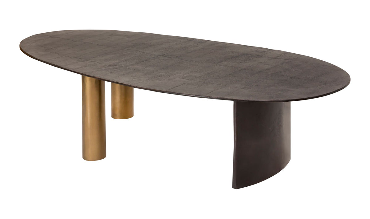 Nyborg Coffee Table in Black, aluminum top and detail